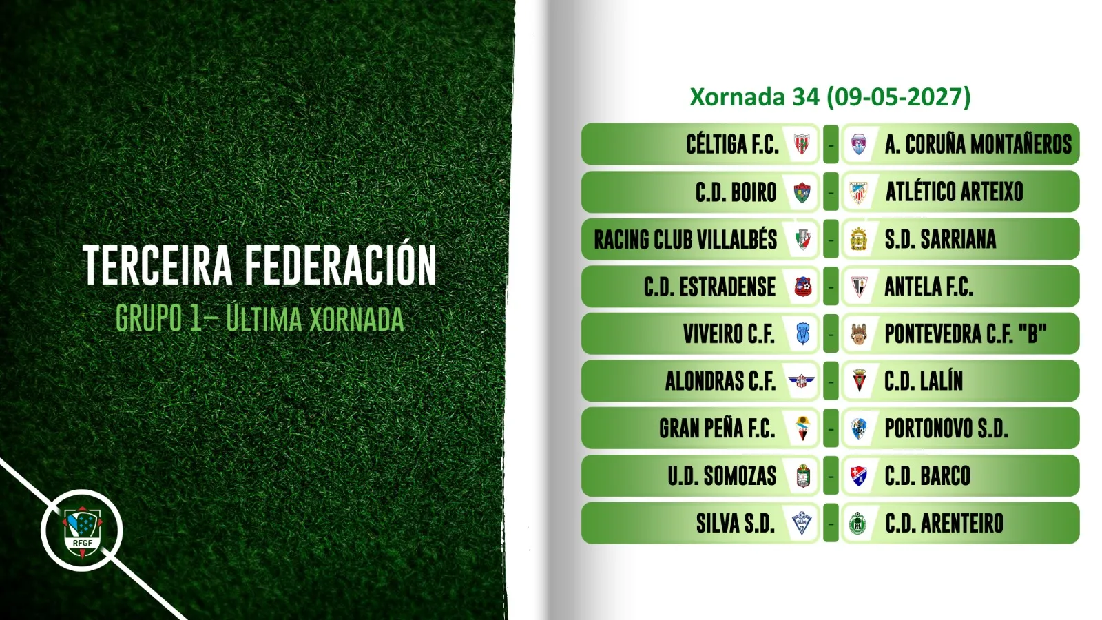 La RFGF dio a conocer el calendario de la 3ª RFEF
