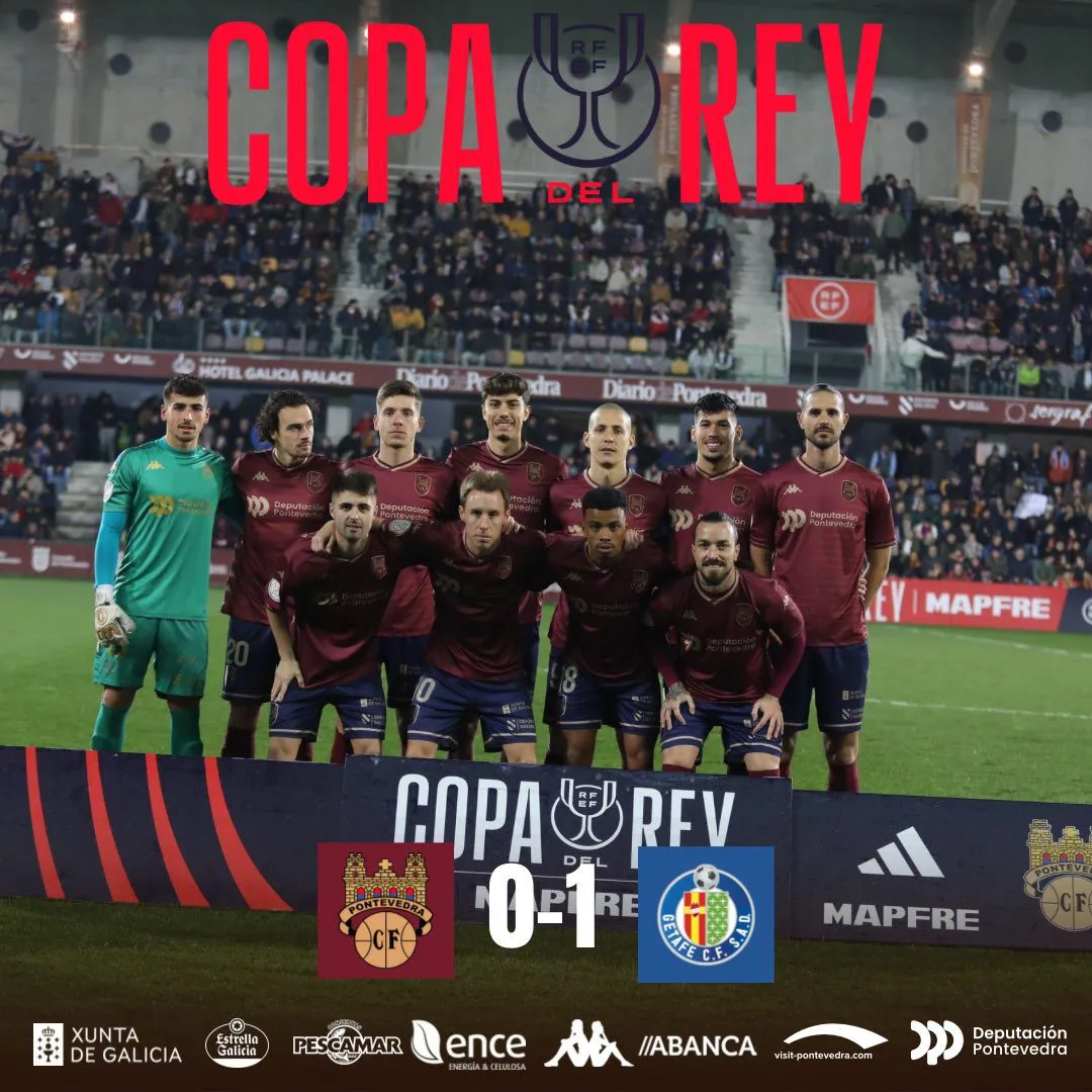 Un gol en el primer minuto de partido termina con el sueño copero del Pontevedra (0-1)