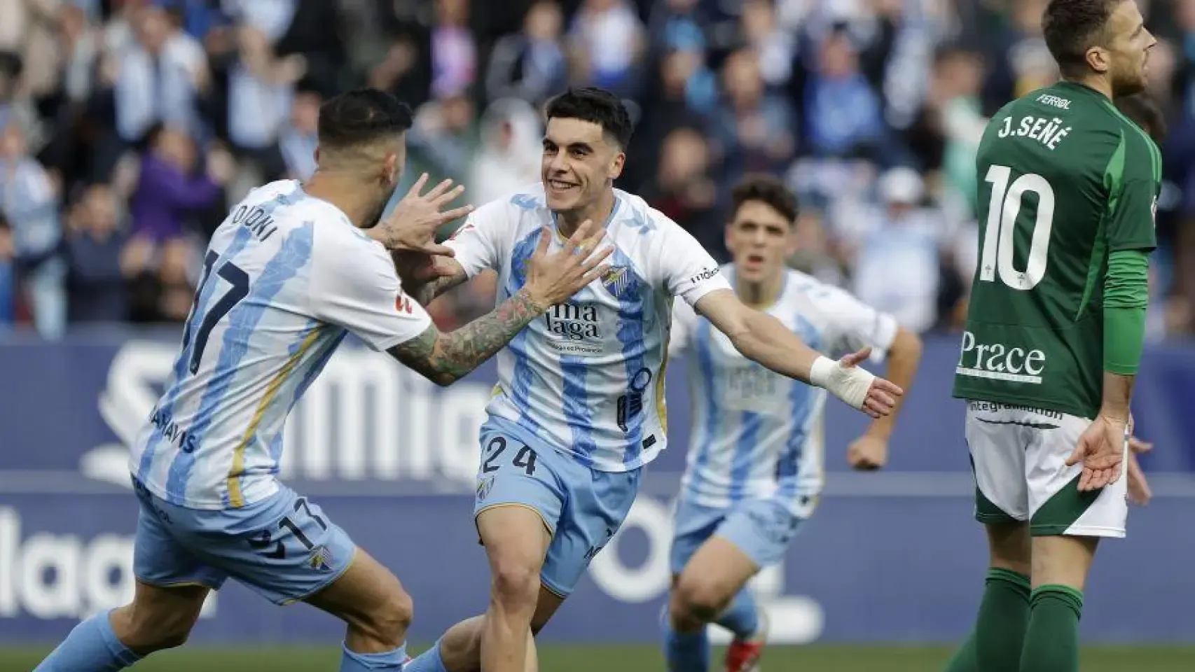 Otra dolorosa derrota en Málaga para el Racing de Ferrol que agrava una caída sin frenos