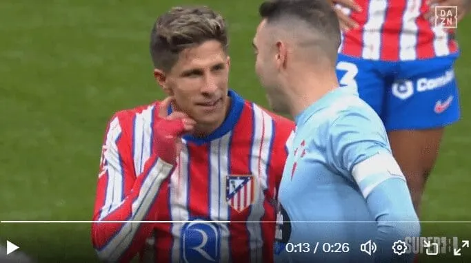 El VIDEO viral de Iago Aspas y su épica respuesta a Giuliano Simeone antes de lanzar un penalti: 'A la red'