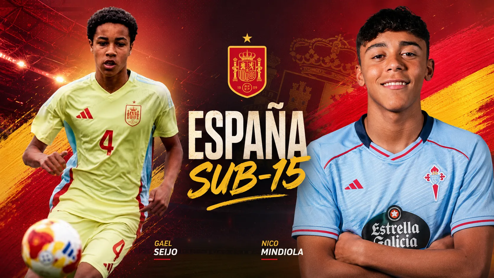 Gael Seijo y Nico Mindiola, presencia gallega en la convocatoria de España Sub-15