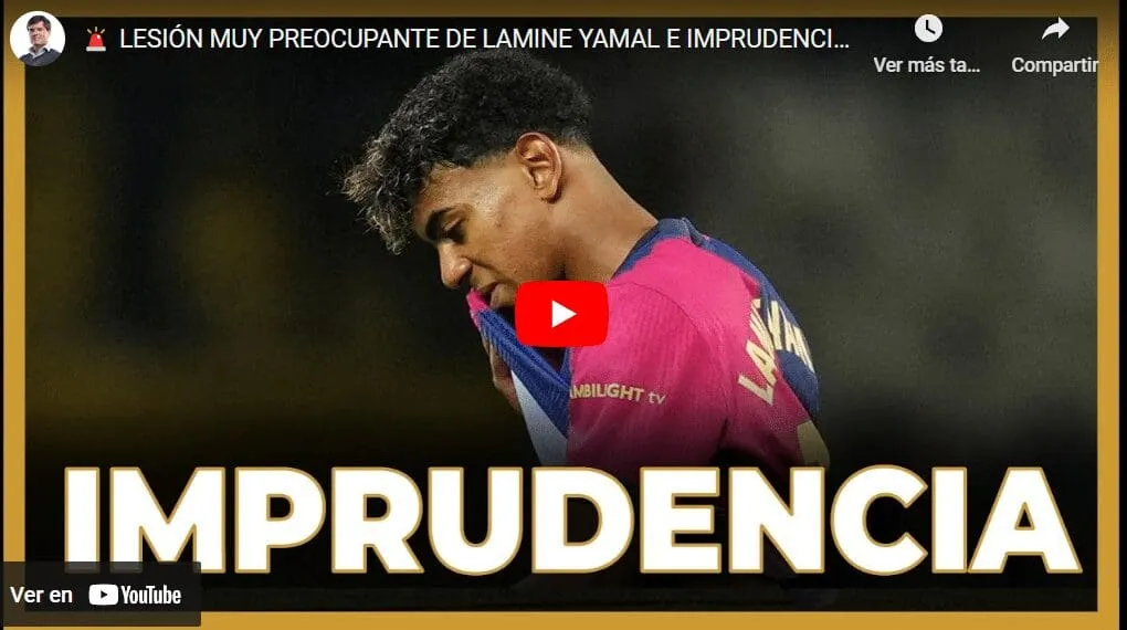 Negligencia en el Barça: Lamine Yamal juega lesionado y agrava su problema físico, de 3 a 4 semanas de baja