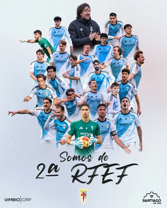 El Compostela hace historia: aguanta en Badalona y sube a Segunda RFEF