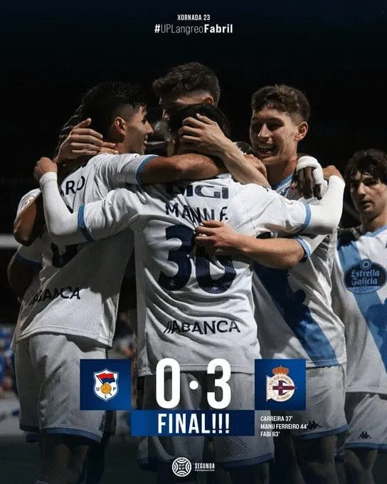 El Fabril aprovecha la superioridad y arrasa al Langreo con una victoria contundente (0-3)