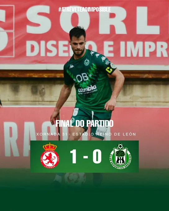 El Arenteiro roza el empate en León pero cae en el 90 ante la Cultural (1-0)