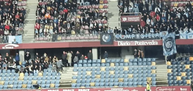 Triste episodio en Pasarón: violencia en las gradas durante el Pontevedra-Compostela
