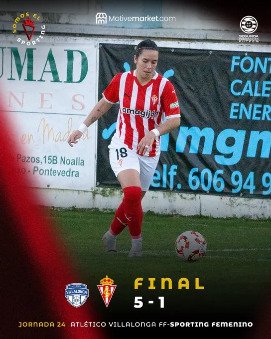 El Atlético Villalonga arrasa al Sporting y sella la permanencia en Segunda RFEF