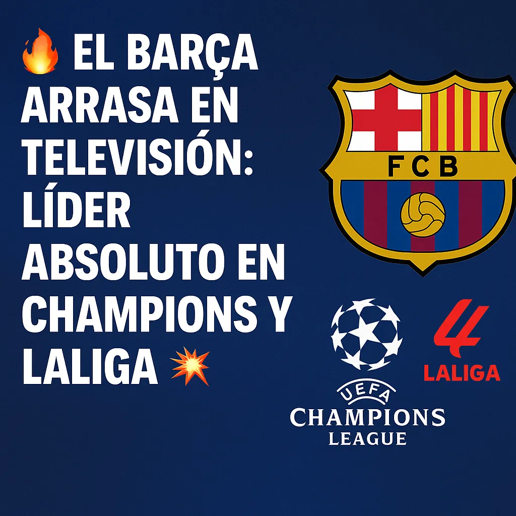🔥 El Barça arrasa en televisión: líder absoluto en Champions y LaLiga 💥