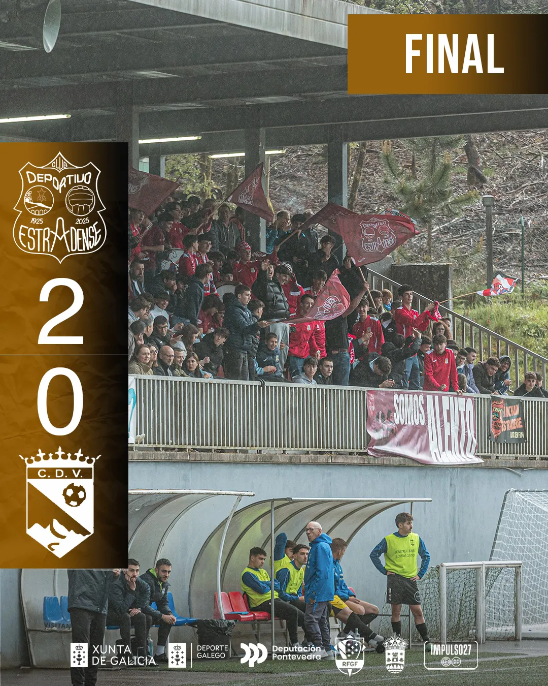 Estradense se aferra al subcampeonato manteniendo al Valladares al borde del abismo