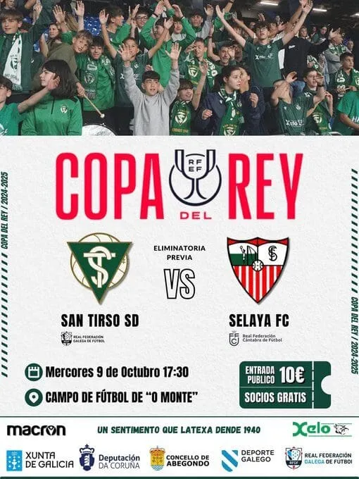 El San Tirso busca hacer historia: un triunfo ante el Selaya lo llevaría a enfrentarse a un Primera en la Copa del Rey