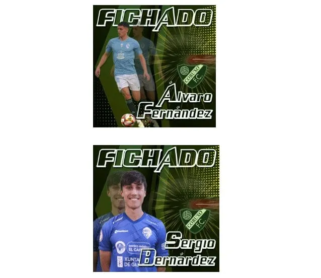 Álvaro Fernández y Sergio Bernárdez, nuevos talentos para el Coruxo