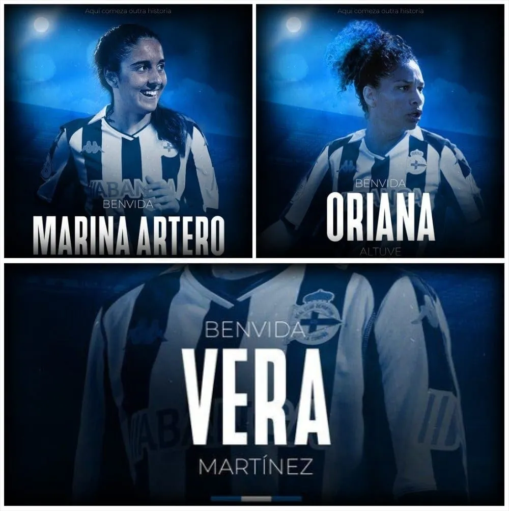 Vera, Marina y Oriana, refuerzos para el nuevo Deportivo en la 2024-25