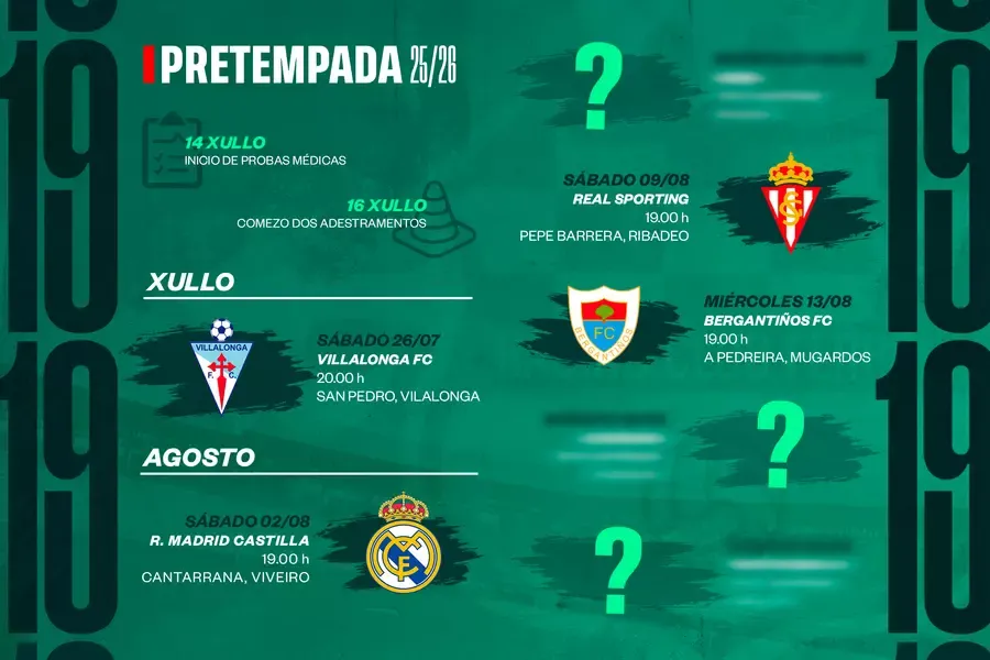 🚨 ¡Cuenta atrás en marcha! El Racing ya tiene fecha para despegar  y cuatro amistosos programados🟢⚪