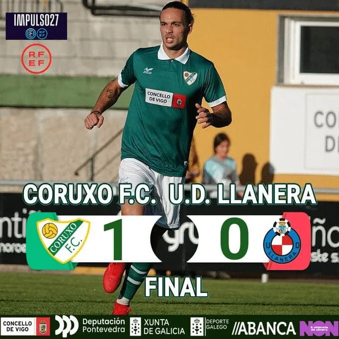 El Coruxo suma tres puntos vitales con un sufrido triunfo ante el UD Llanera (1-0)