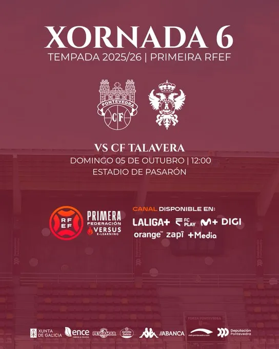 ⚽ “Dónde ver el Pontevedra CF – CF Talavera: horario, canal y todos los detalles del partidazo del domingo 📺”