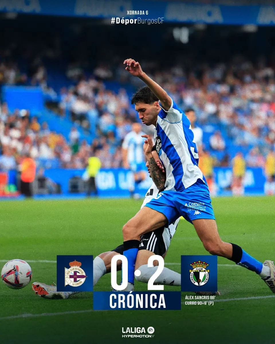 El Deportivo se la vuelve a pegar en casa ante el Burgos