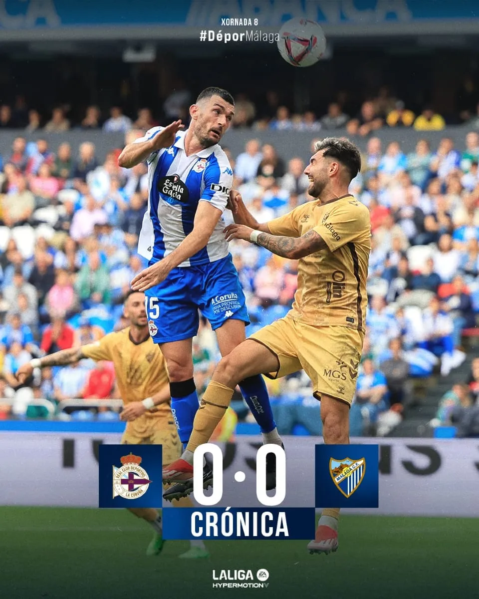 El Deportivo no puede con el Málaga en Riazor