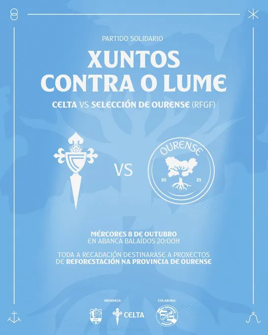 🌍💚 Un choque inédito en Balaídos: fútbol y solidaridad para reforestar los montes gallegos