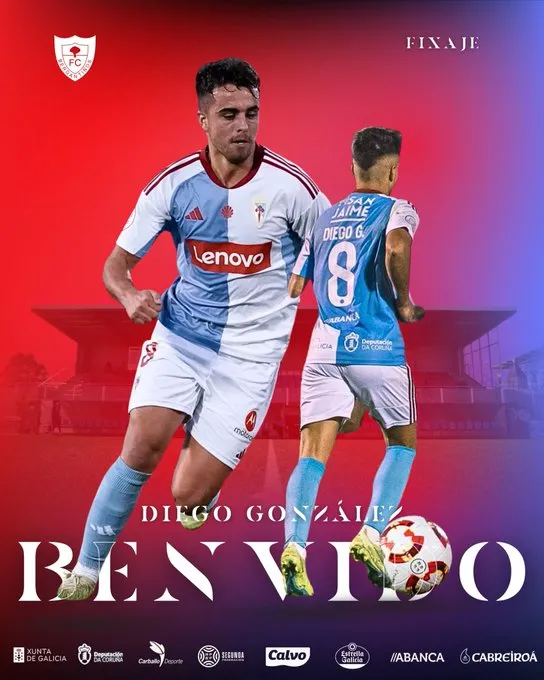 💥 FICHAJE CERRADO: Diego González cambia de escudo y se pone la rojilla del Bergantiños 🔴⚫