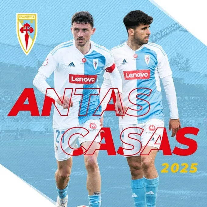Álvaro Casas y Pablo Antas, capitanean el futuro de la SD Compostela hasta 2025