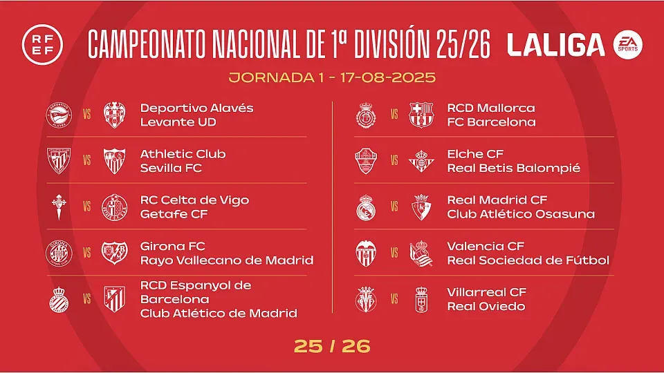 ⚡¡Calendario al rojo vivo! LaLiga 25/26 ya tiene fechas: así arranca la guerra por el trono ⚽🔥