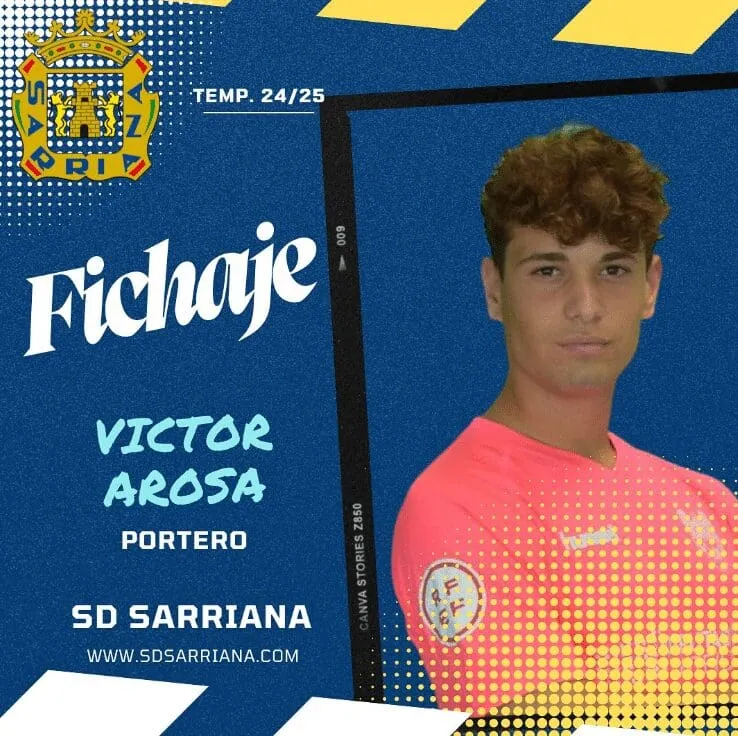 La Sarriana se refuerza con el joven portero Víctor Arosa, ex del Pontevedra CF