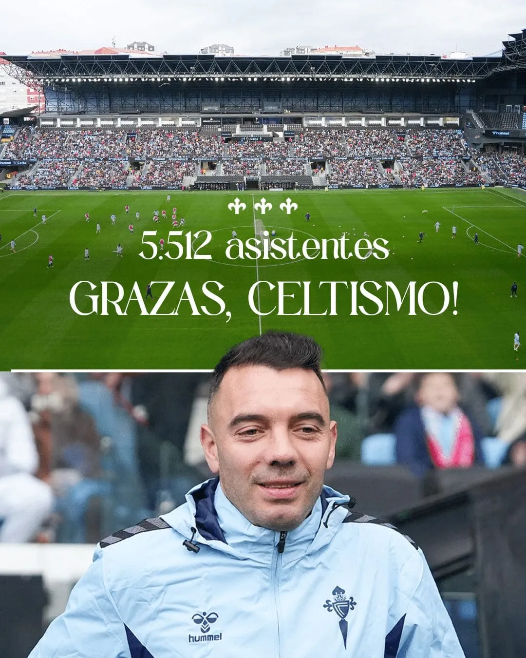 Iago Aspas, el regalo navideño que llena Balaídos: más de 5.500 celtistas celebran su renovación