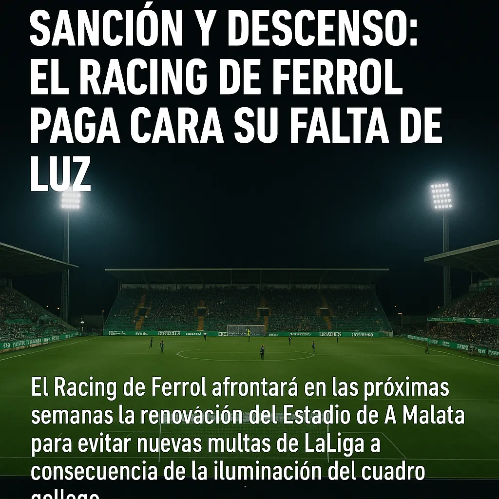 El Racing de Ferrol, sancionado por LaLiga y obligado a renovar A Malata