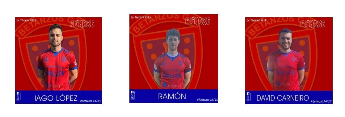 El Betanzos se refuerza con tres nuevas incorporaciones