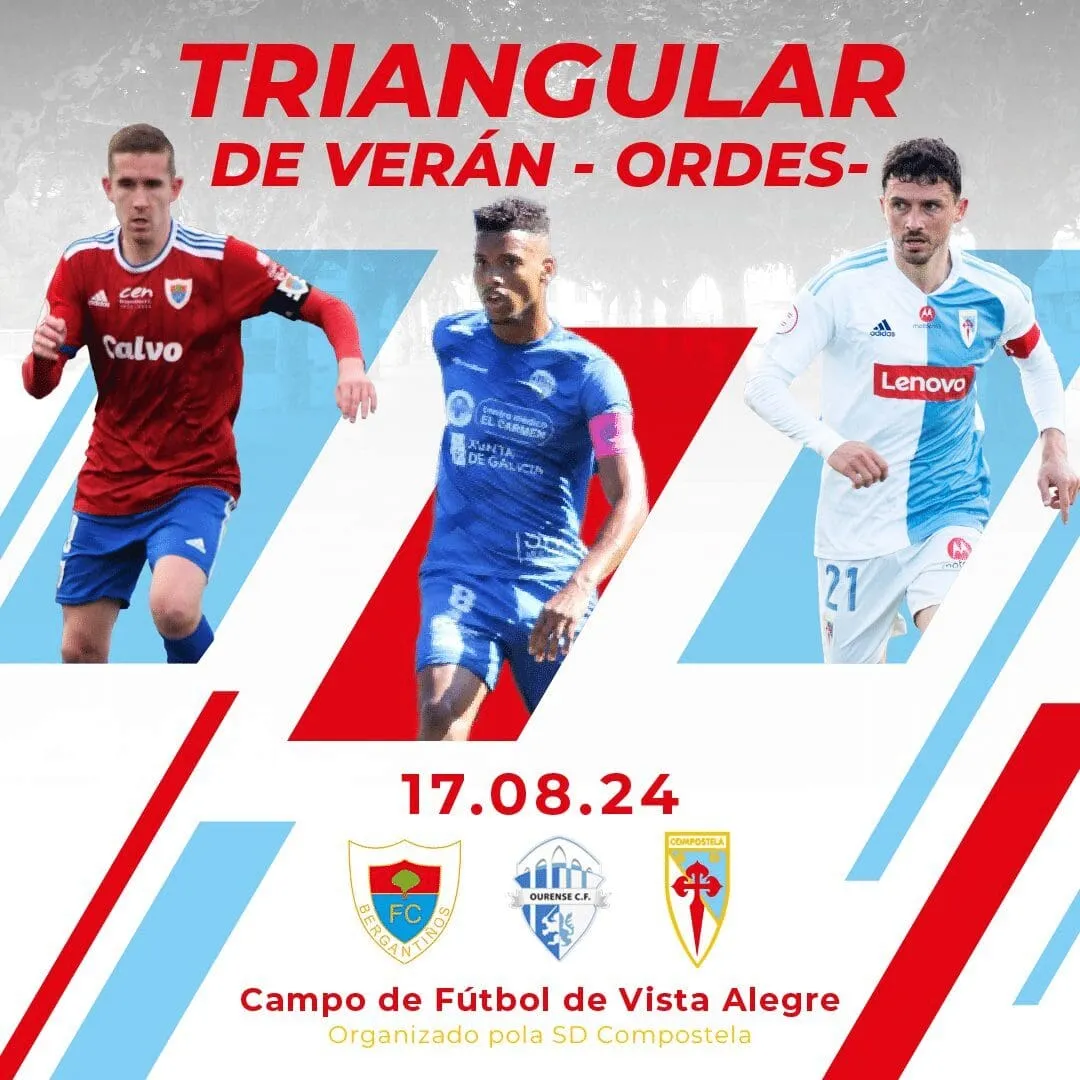 Torneo Triangular en Órdenes con SD Compostela, Bergantiños y Ourense