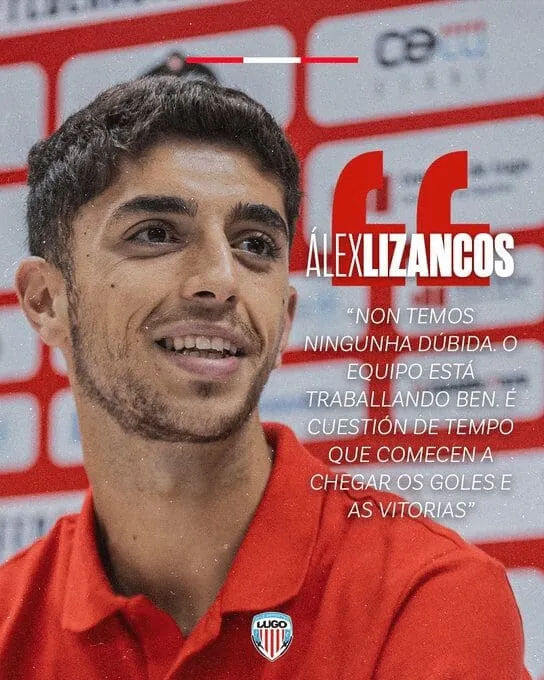 Lizancos confía en el CD Lugo: "Es cuestión de tiempo que lleguen los goles y las victorias"