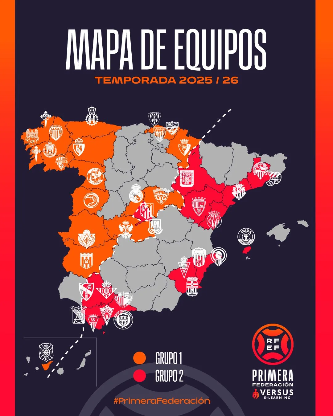 Aprobados los grupos de Primera Federación para la temporada 2025/26