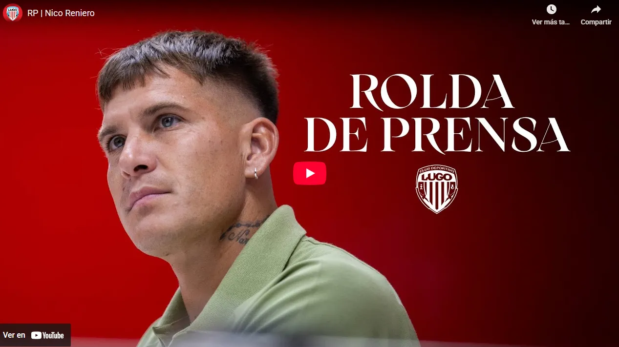 ➡️ 🔥Nico Reniero enciende al CD Lugo antes del duelo con el Arenas: “Este club no puede fallarle a su gente” (VIDEO)