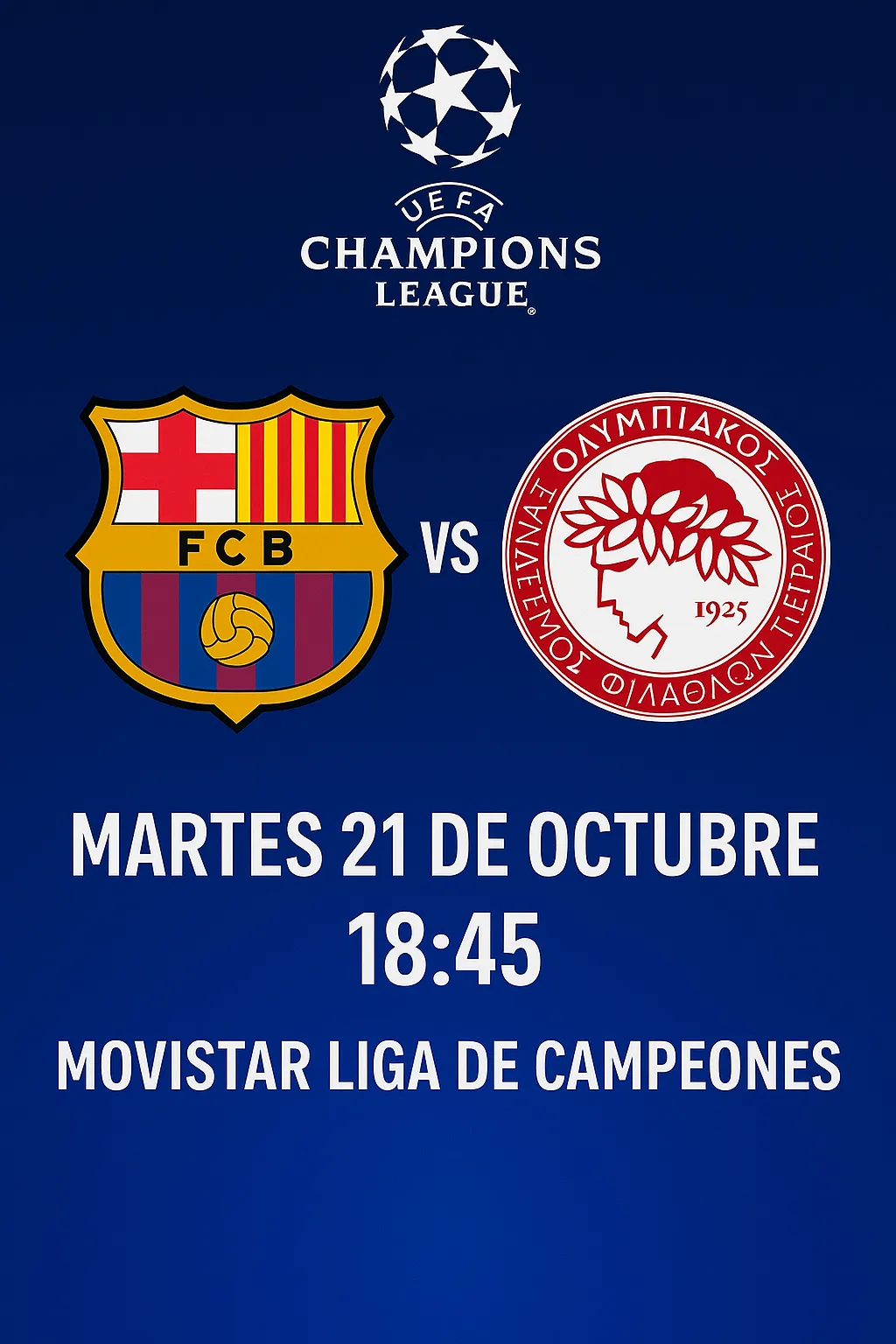 🔥 FC Barcelona vs Olympiacos: ¡Noche de Champions en Montjuïc! Hora, canal y cómo ver el partidazo de los culés 💥🔵🔴