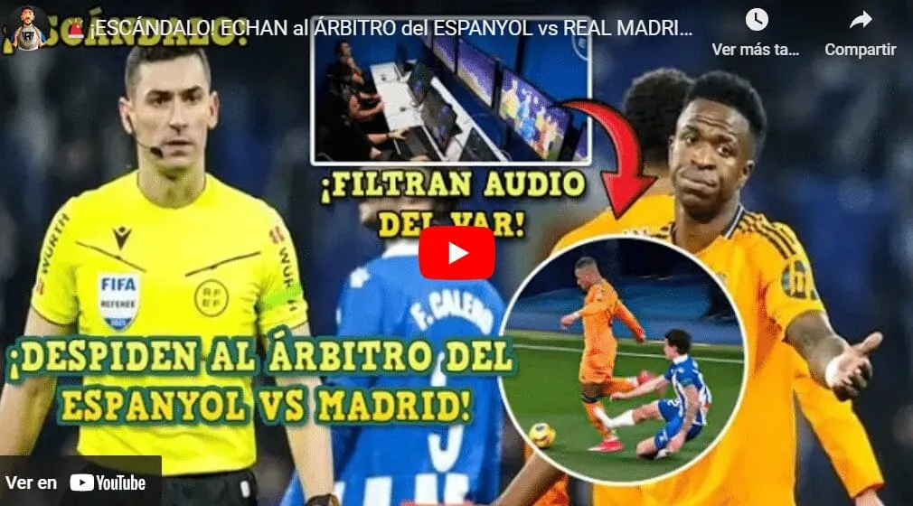 Escándalo arbitral: El CTA sanciona a Muñiz Ruiz e Iglesias Villanueva tras el Espanyol - Real Madrid