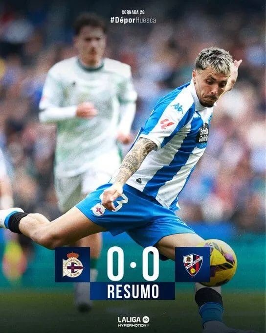 Yeremay rozó el milagro, pero el Deportivo se queda sin premio ante un Huesca indestructible