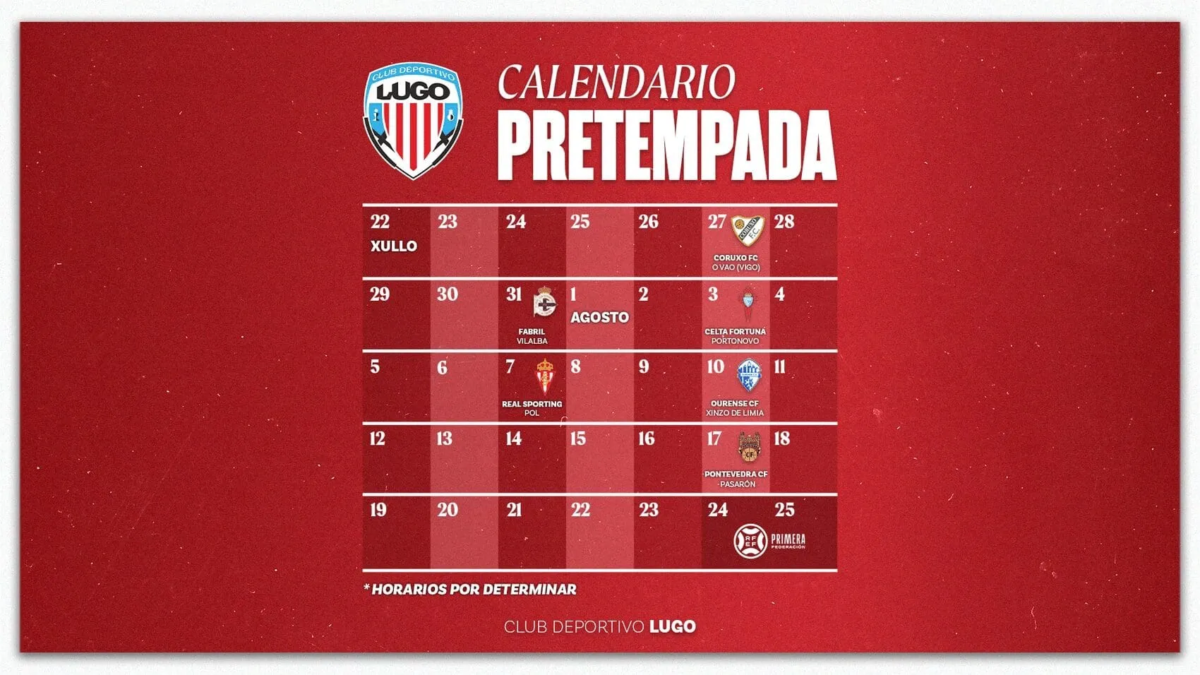 El CD Lugo revela un intenso calendario de amistosos para la pretemporada 2024-25