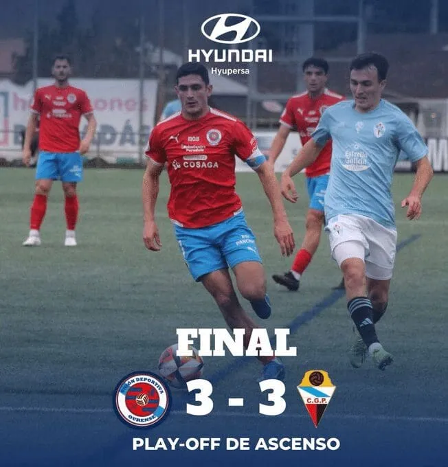 La UD Ourense se deja empatar (3-3) y todo se decidirá en Barreiro (VIDEO -GOLES)