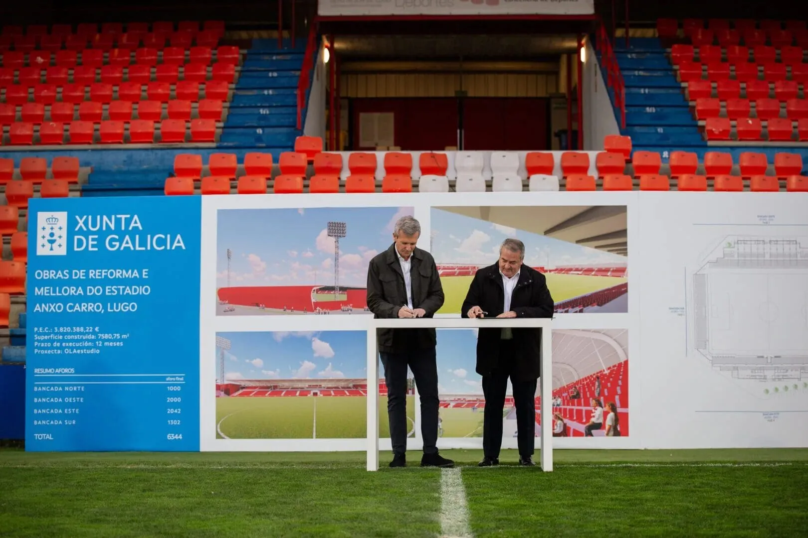 El Anxo Carro se moderniza: El CD Lugo inicia una reforma clave con el apoyo de la Xunta y la RFGF