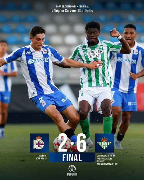 Del sueño al mazazo: el Dépor Juvenil dice adiós a la Copa (2-6) 💔