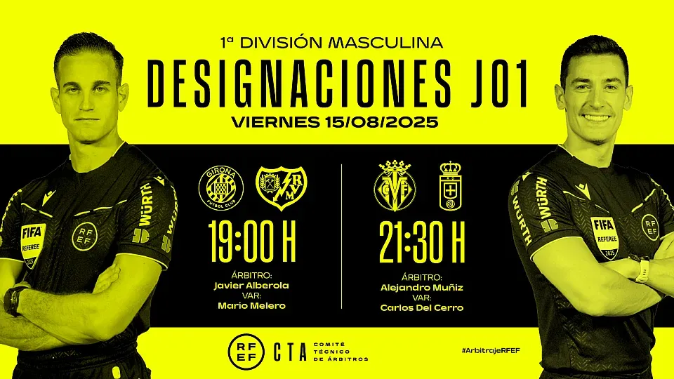⚡ LaLiga 2025-26 arranca con polémica en las designaciones arbitrales del viernes 15 de agosto 🔥