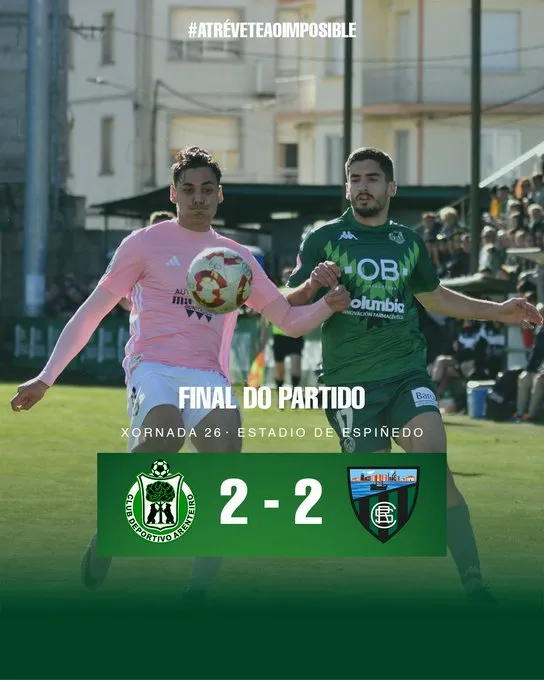 El Arenteiro rescata un valioso punto ante el Sestao River en el descuento
