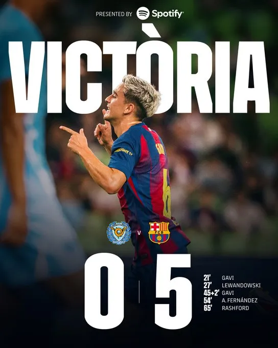 💥¡Gavi se suelta la melena en Corea! El Barça arrasa en su despedida asiática (0-5)💥