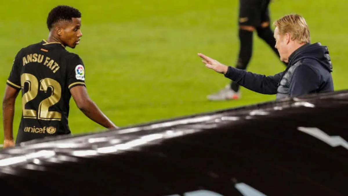 Ansu Fati rompe con el Barça: silencio en el campo, ruido fuera
