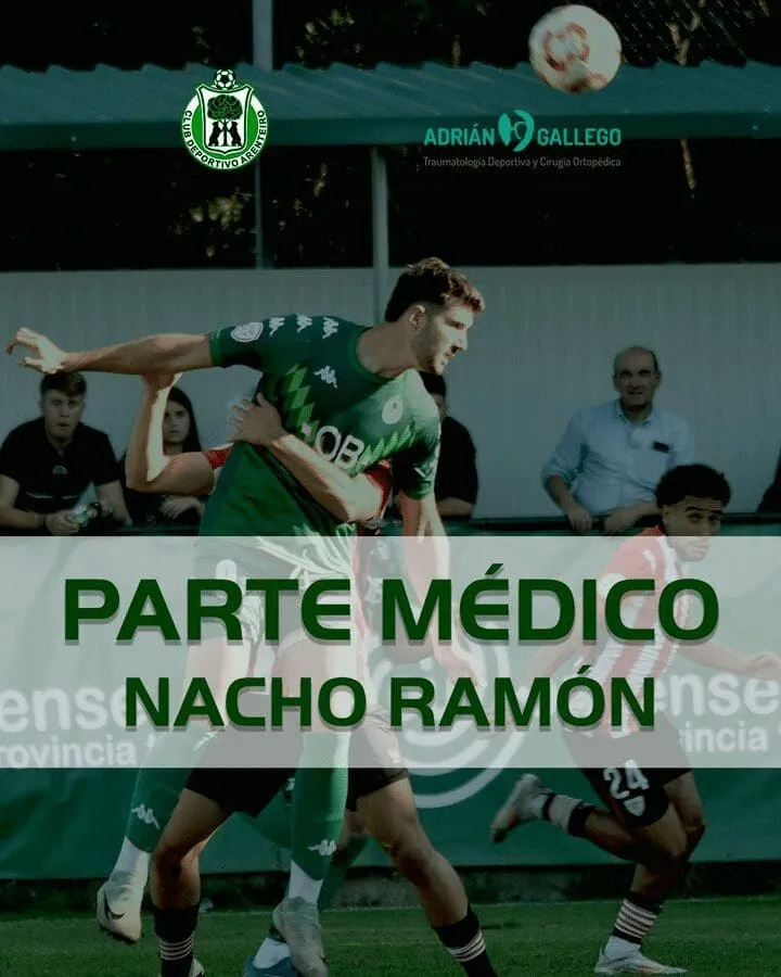 ¡Golpe al Arenteiro! Se confirma que Nacho Ramón sufre rotura de ligamento cruzado