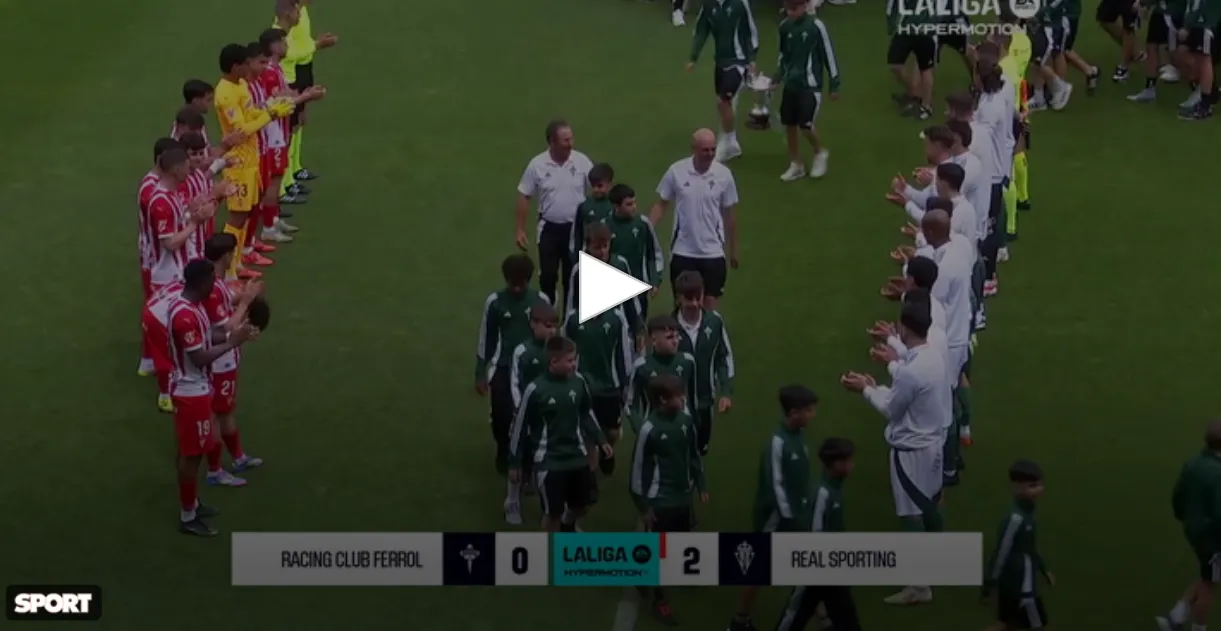 Resumen, goles y highlights del Racing de Ferrol 0-2 Sporting de Gijón de la jornada 42 de LaLiga Hypermotion