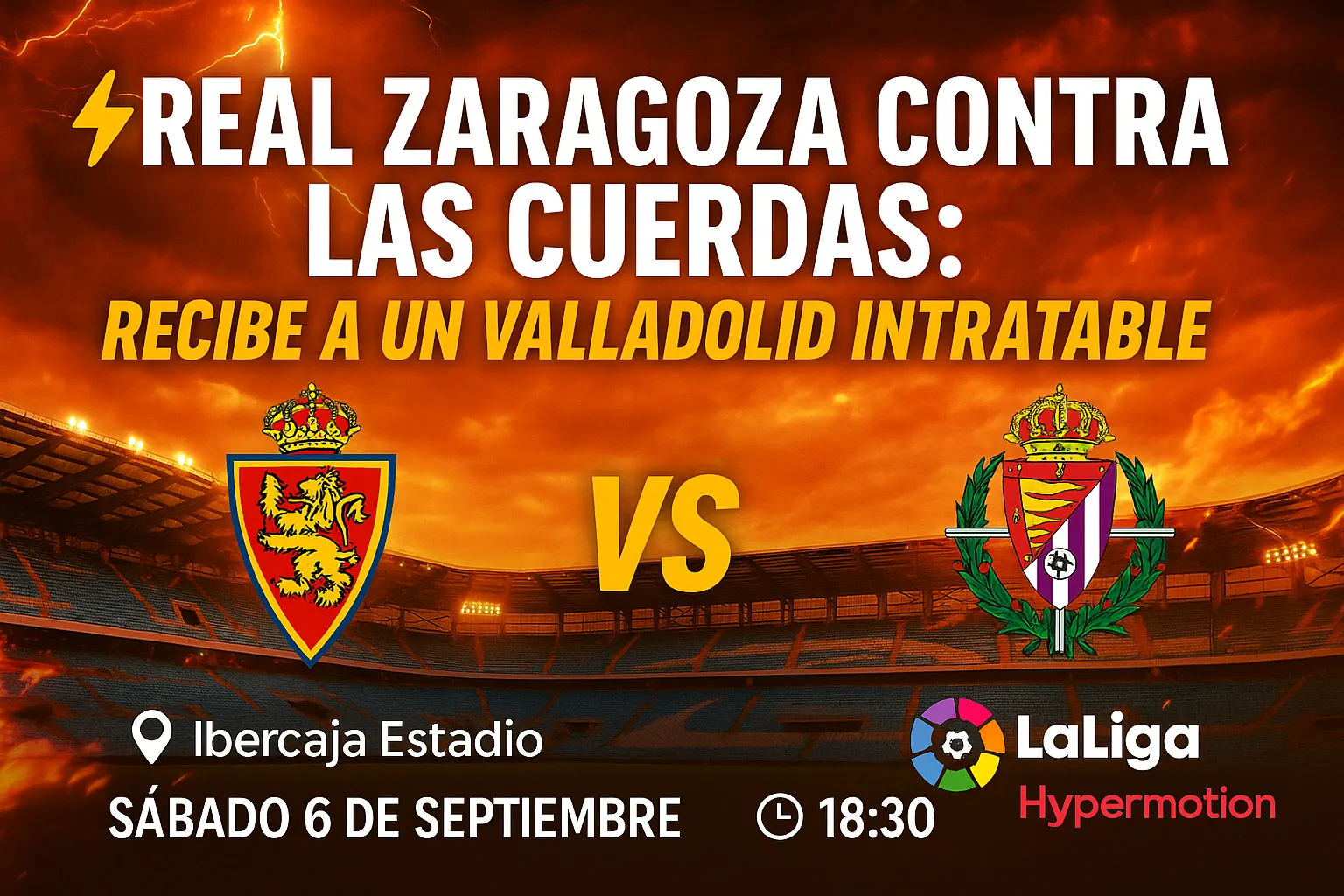 ⚡ Real Zaragoza contra las cuerdas: recibe a un Valladolid intratable 🔥⚽