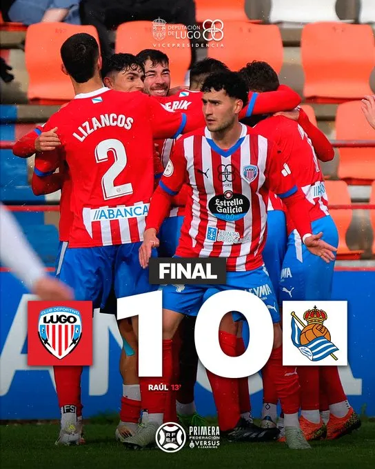 El Lugo se agarra a la vida: victoria agónica ante la Real Sociedad B que da oxígeno (1-0)