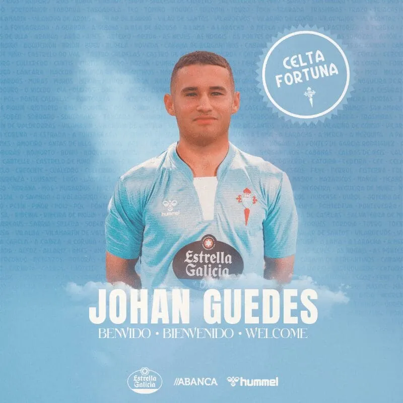 Johan Guedes Refuerza al Celta Fortuna