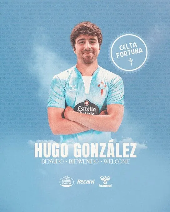 Refuerzo ofensivo para el Celta Fortuna: Hugo González llega desde el Valencia CF